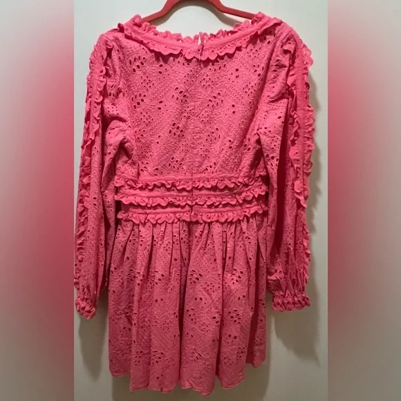 Allison New York Women’s Taylor Mini DressPink eyelet 6, NWT